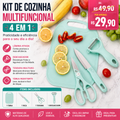 Kit Cozinha Completo Multifuncional Prático e Compacto para o Dia a Dia