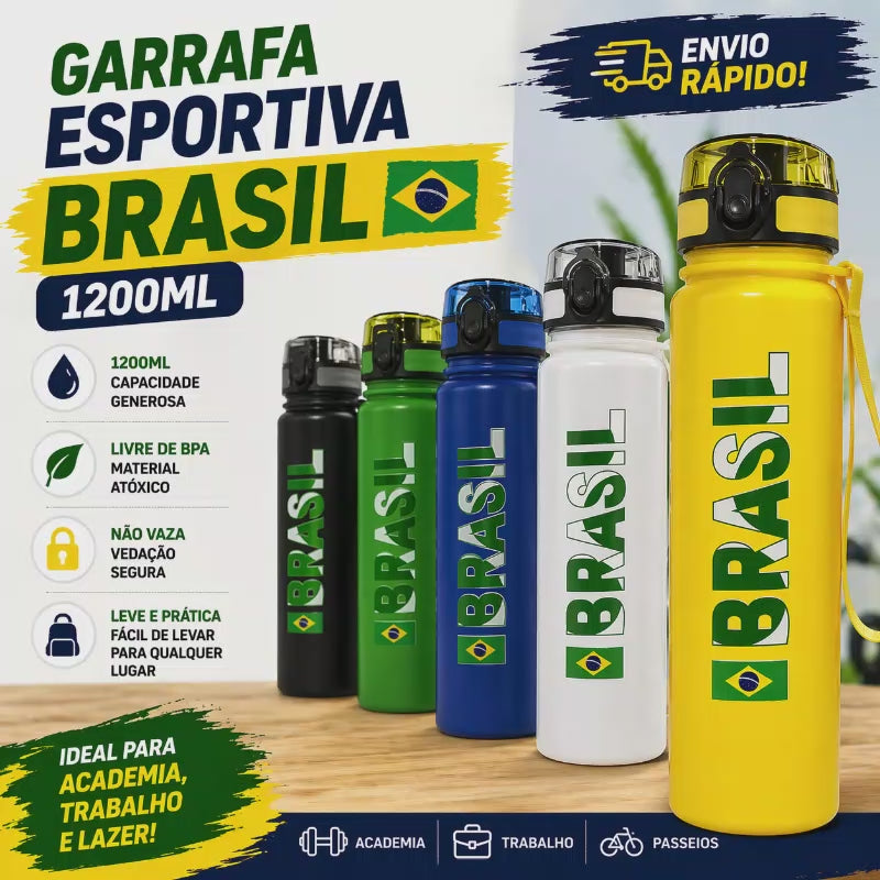 Garrafa Plastica Squeeze Do Brasil 1200ML